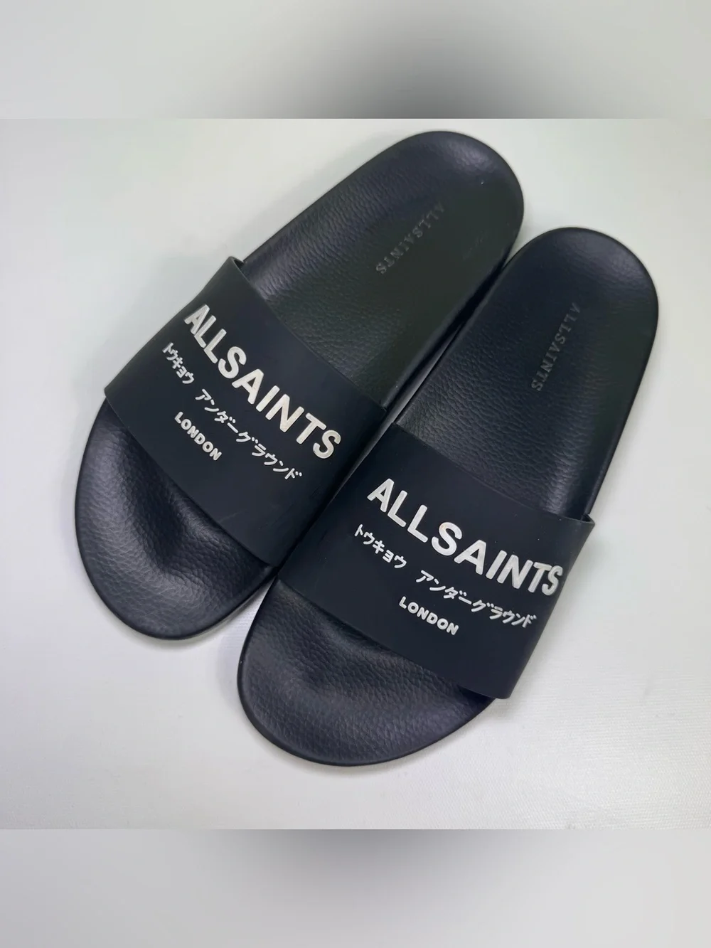 Allsaints Underground Logo Slip On Slides size 42 - Picture 2 of 6
